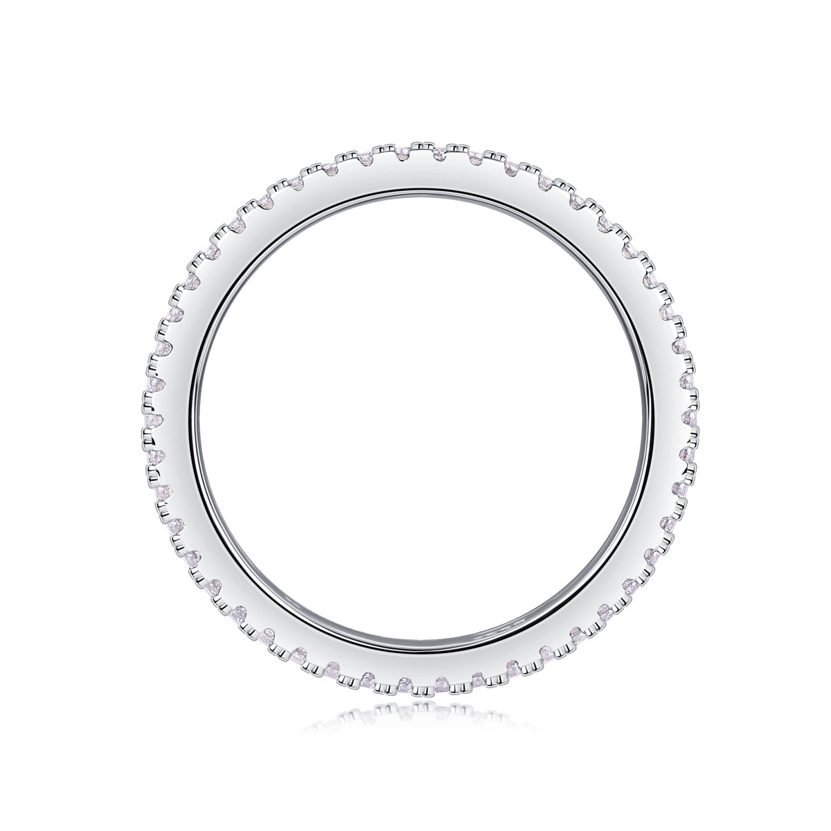 Double Ring Shadow - A Fashionable And Luxurious Jewelry Piece Set With Moissanite S925 Sterling Silver And Platinum-plated Diamond