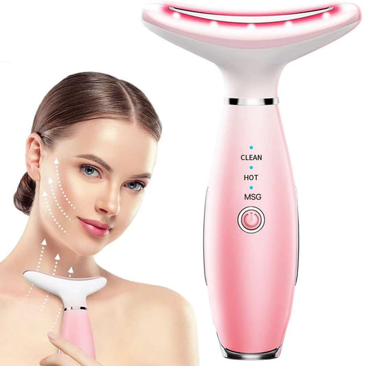 Neck Face Massager, Skin Care Face Massage Tool, 3-in-1 Facial Massager, Face Sculpting Tool With Thermals, Vibration