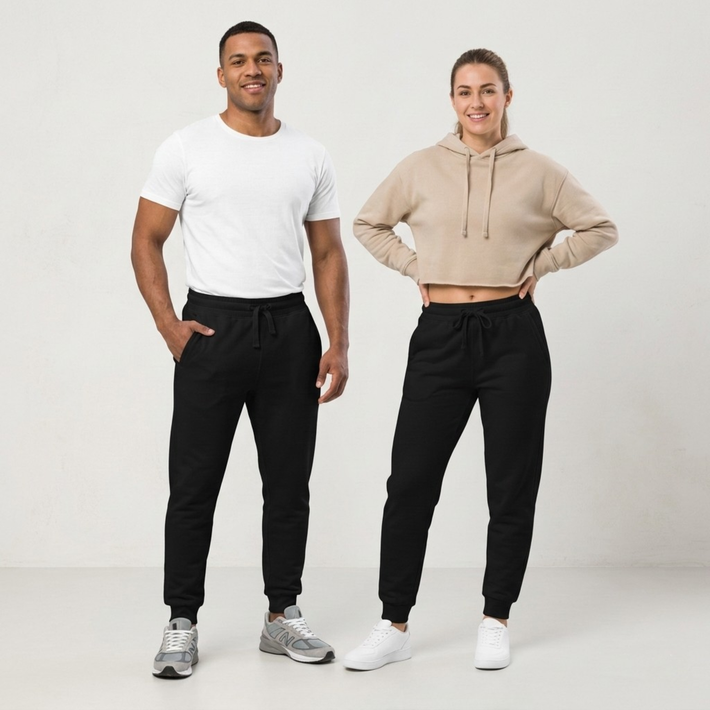 Embroidered Cozy Sweatpants — Soft Fleece Joggers for Lounging & Everyday Wear