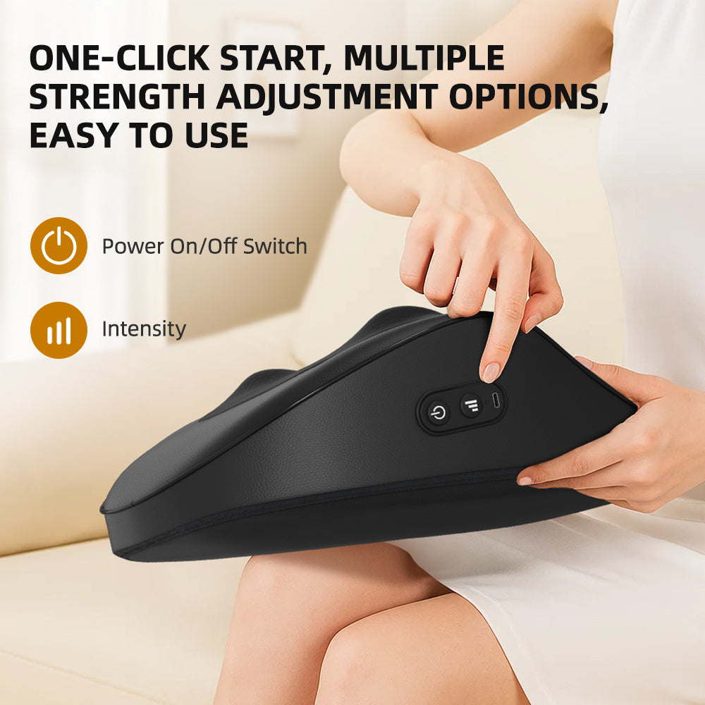 Smart Massage Cushion 3 Speed Multifunction Neck Back Shoulder Massager With Heat Relief Home Office Car Portable Relaxation Gift