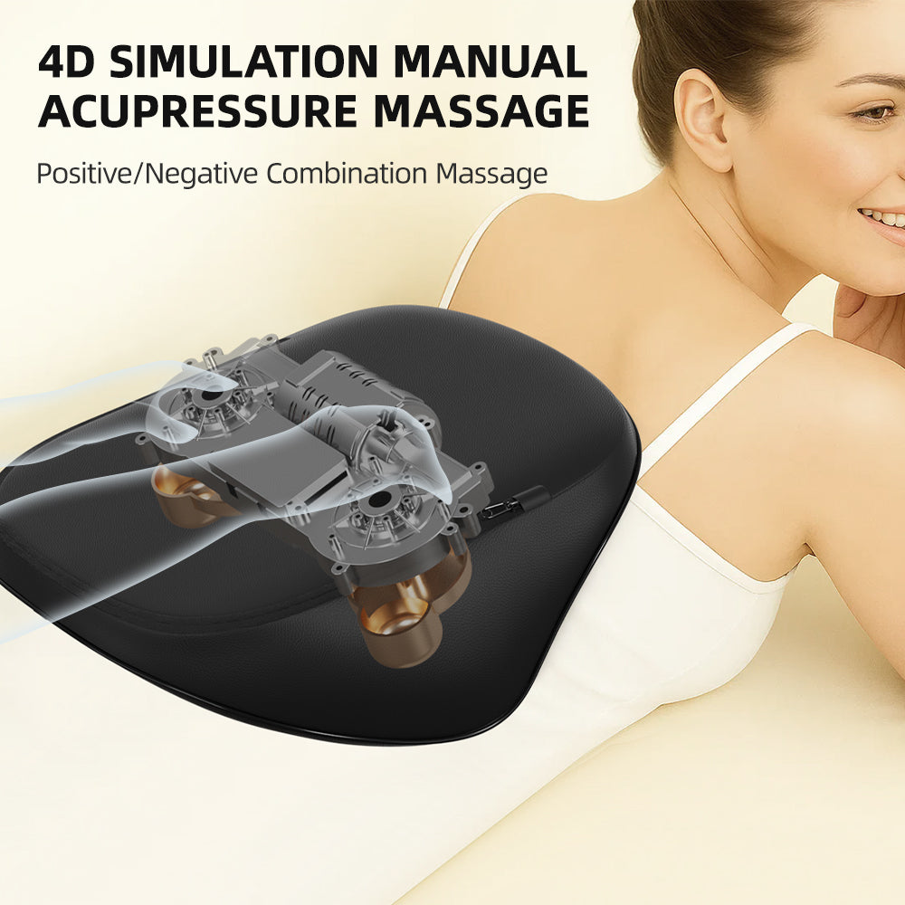 Smart Massage Cushion 3 Speed Multifunction Neck Back Shoulder Massager With Heat Relief Home Office Car Portable Relaxation Gift