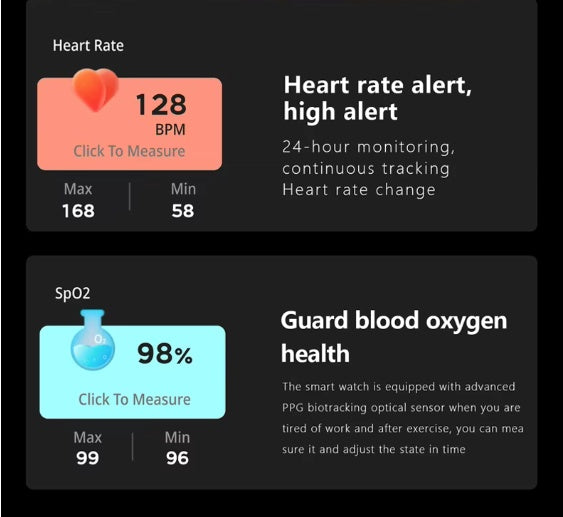 Smart Watch For Men and Women 1.83inch BT Face Heart Rate Fitness Tracker
